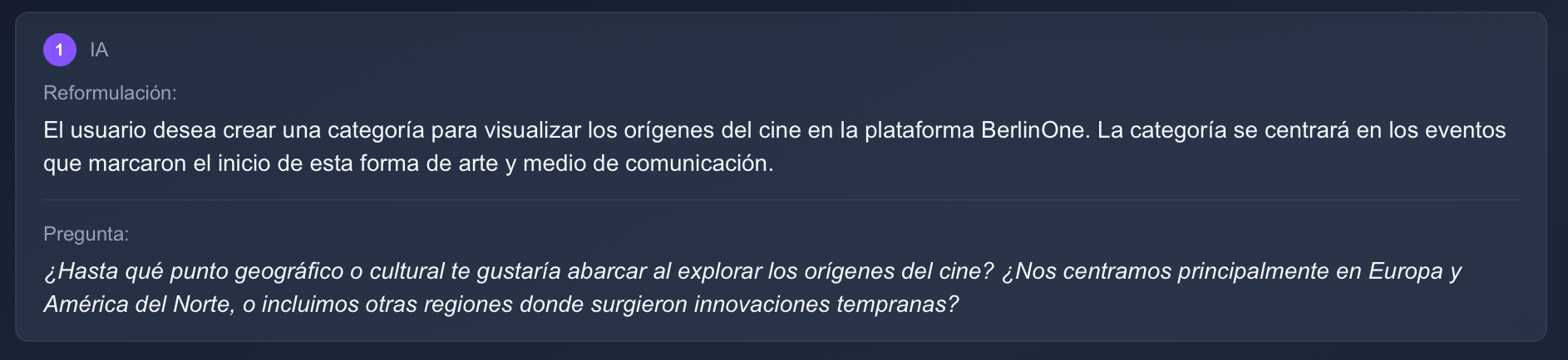 BerlinOne Lab - Interfaz de generación de eventos por IA