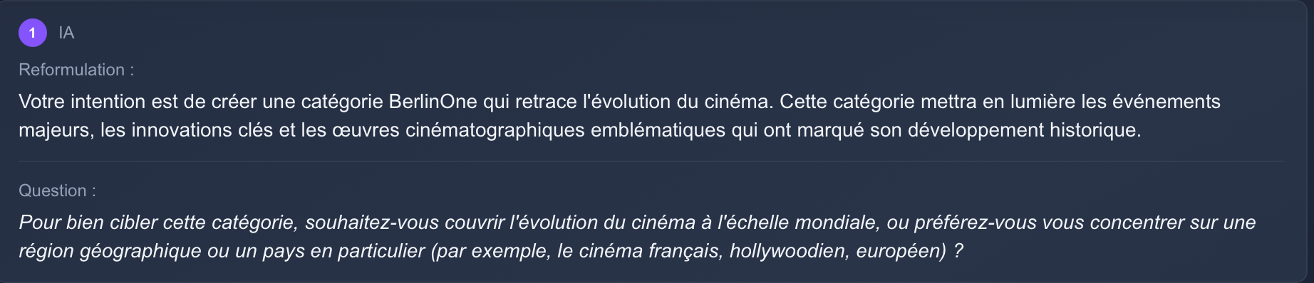BerlinOne Lab - Interface de génération d'événements par IA