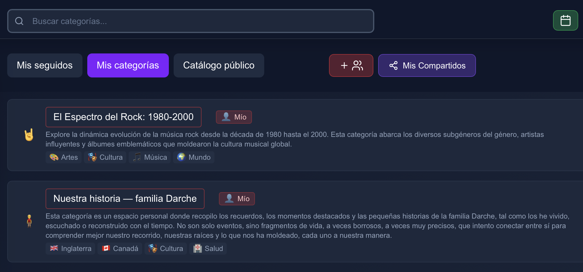 BerlinOne Studio - Gestión de categorías y eventos